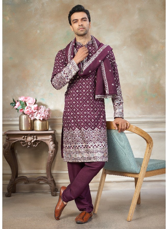 OUTLUK Embroidered Kurta and Pajama Set for Men - Image 1